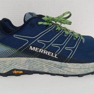 Merrell Mens Moab Flight Trail Running Shoes Blue J067143 Hiking Low Top 10.5.